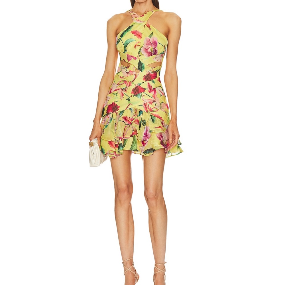 Patbo laelia mini dress in canary